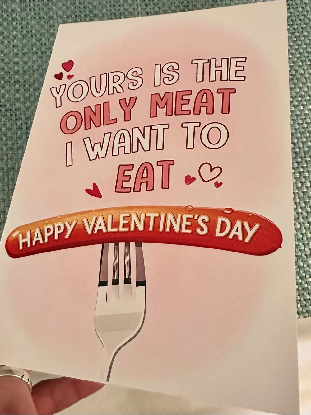 Valentine's Day Funny Red Greeting Card with Red Envelope